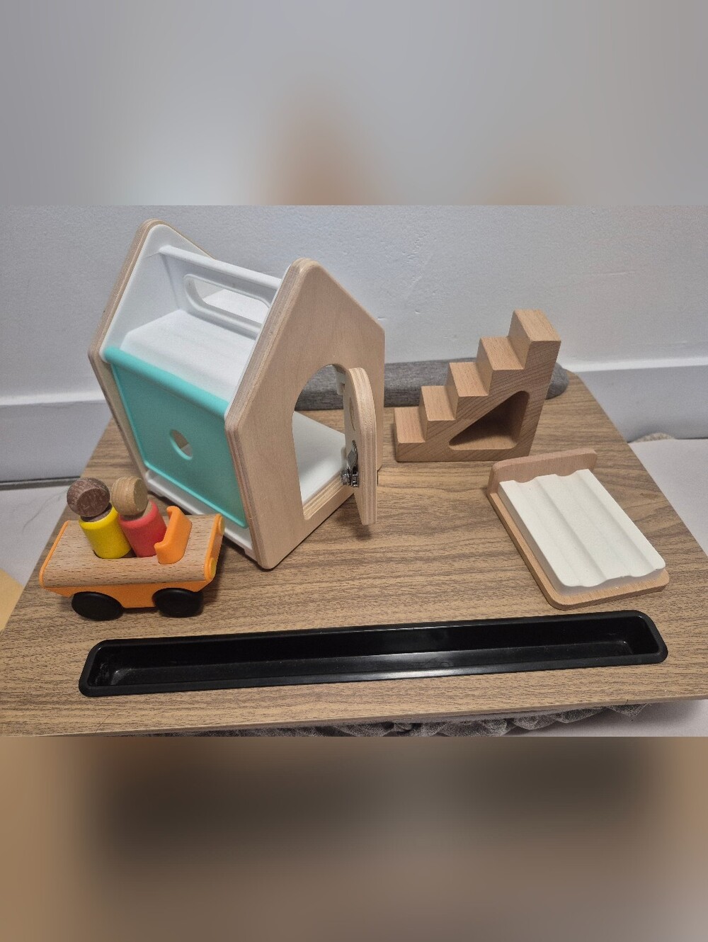 Lovevery Wooden Bundle Garage Car People Bed Stairs